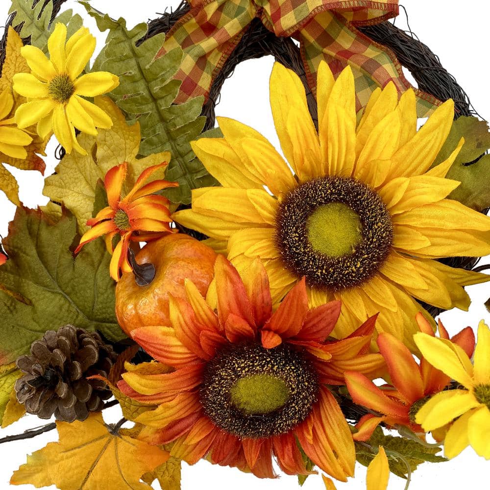 18.5 in. Pumkin Wall Decor Wreath - Hercitys