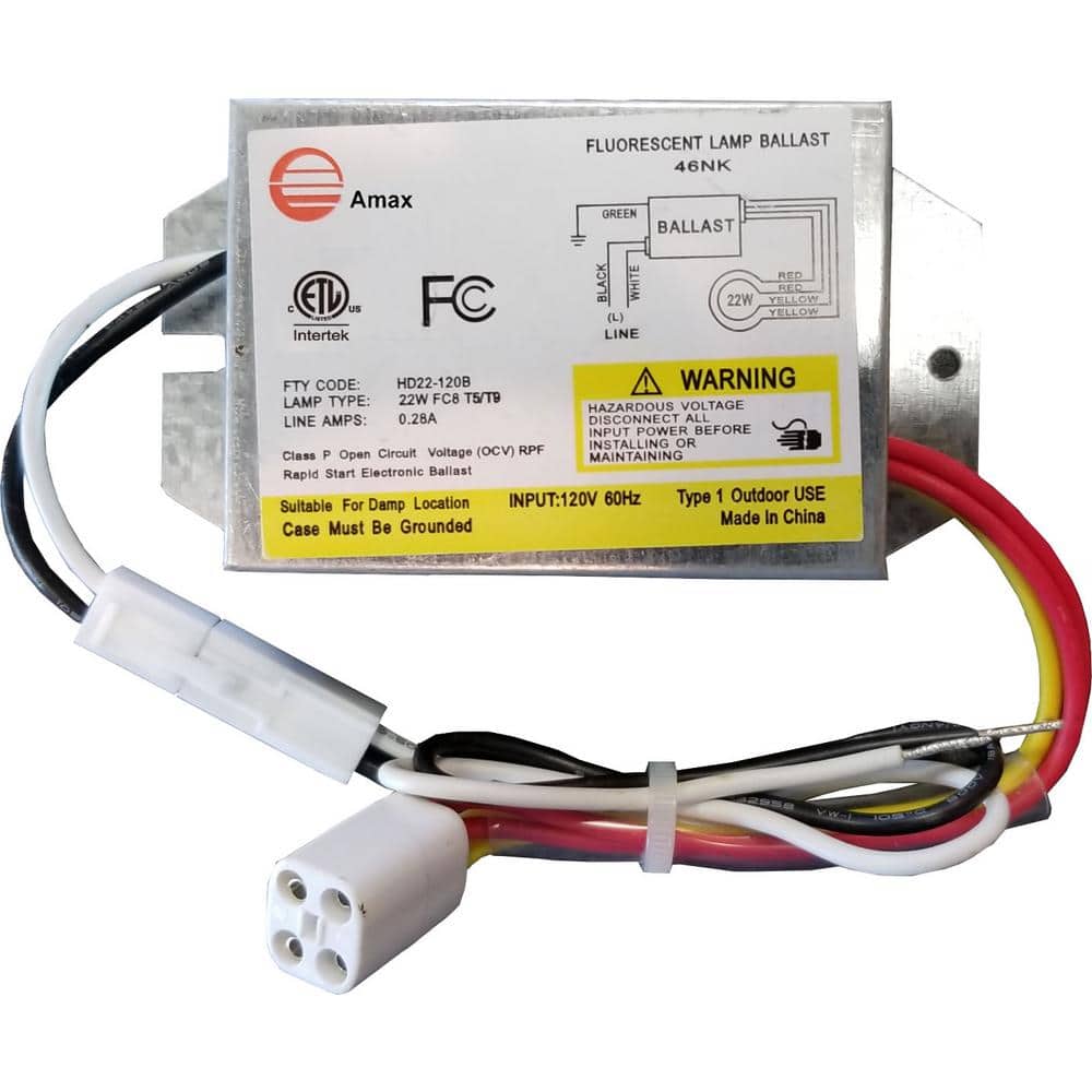 120-Volt 4.13 in. Electronic Ballast 1 Lamp FC8T9/T5 - Hercitys