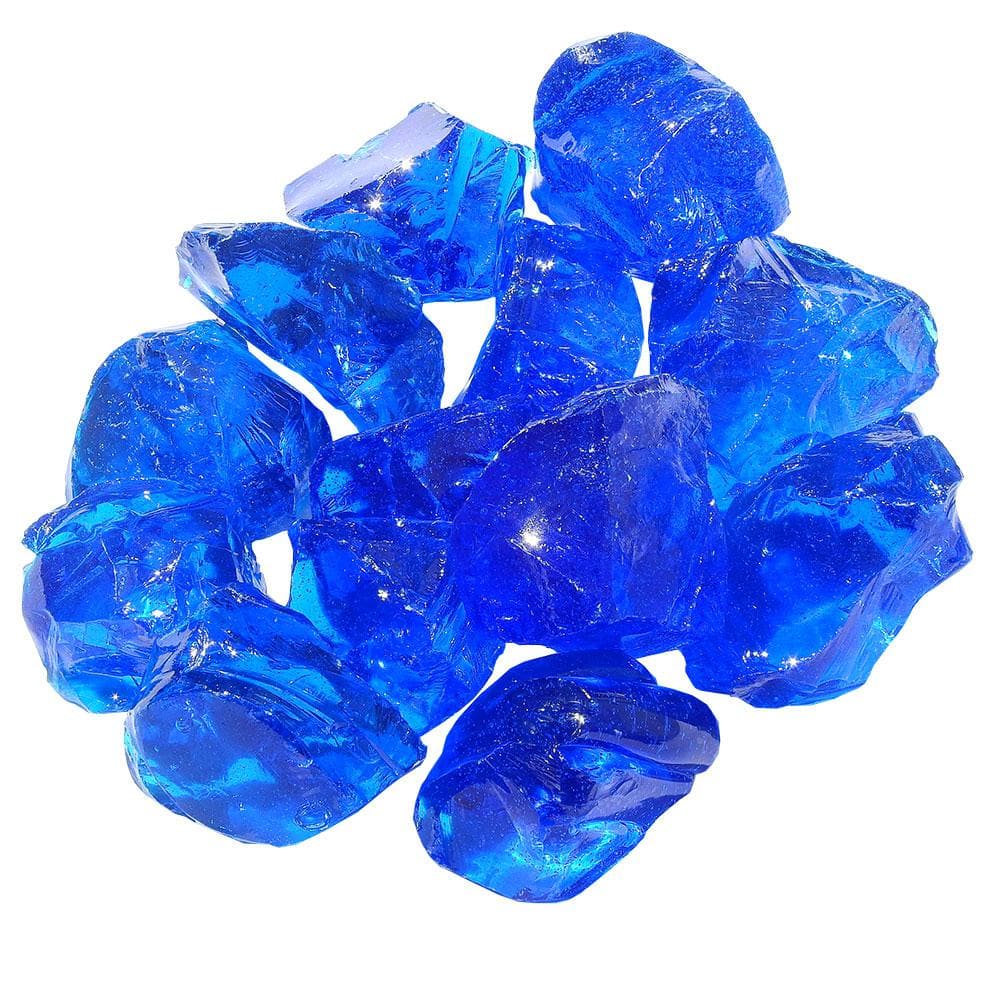 0.36 cu. ft. 2 in. to 4 in. Turquoise Blue Landscape Recycled Glass 20 lbs. Bag - Hercitys