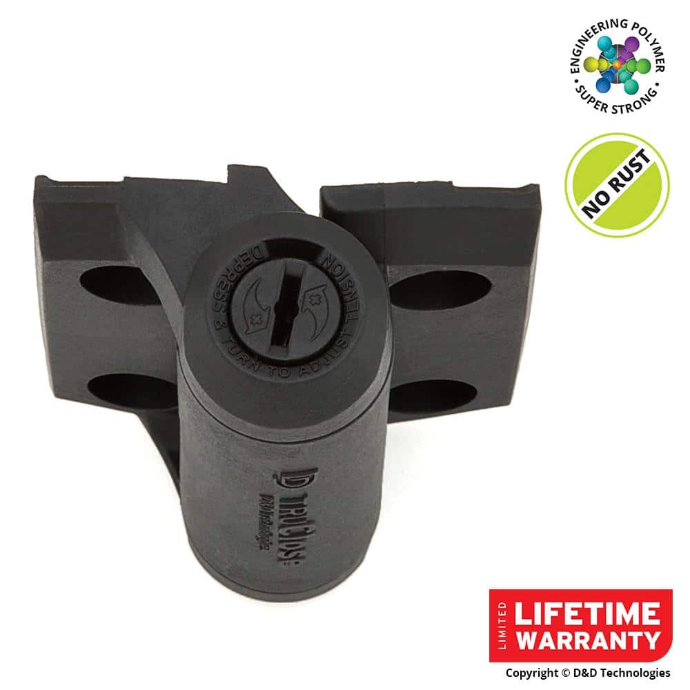 (2-Pack) D&D 2-7/8 in. x 3-3/4 in. Black Self-Closing Metal Gate Hinge - Hercitys