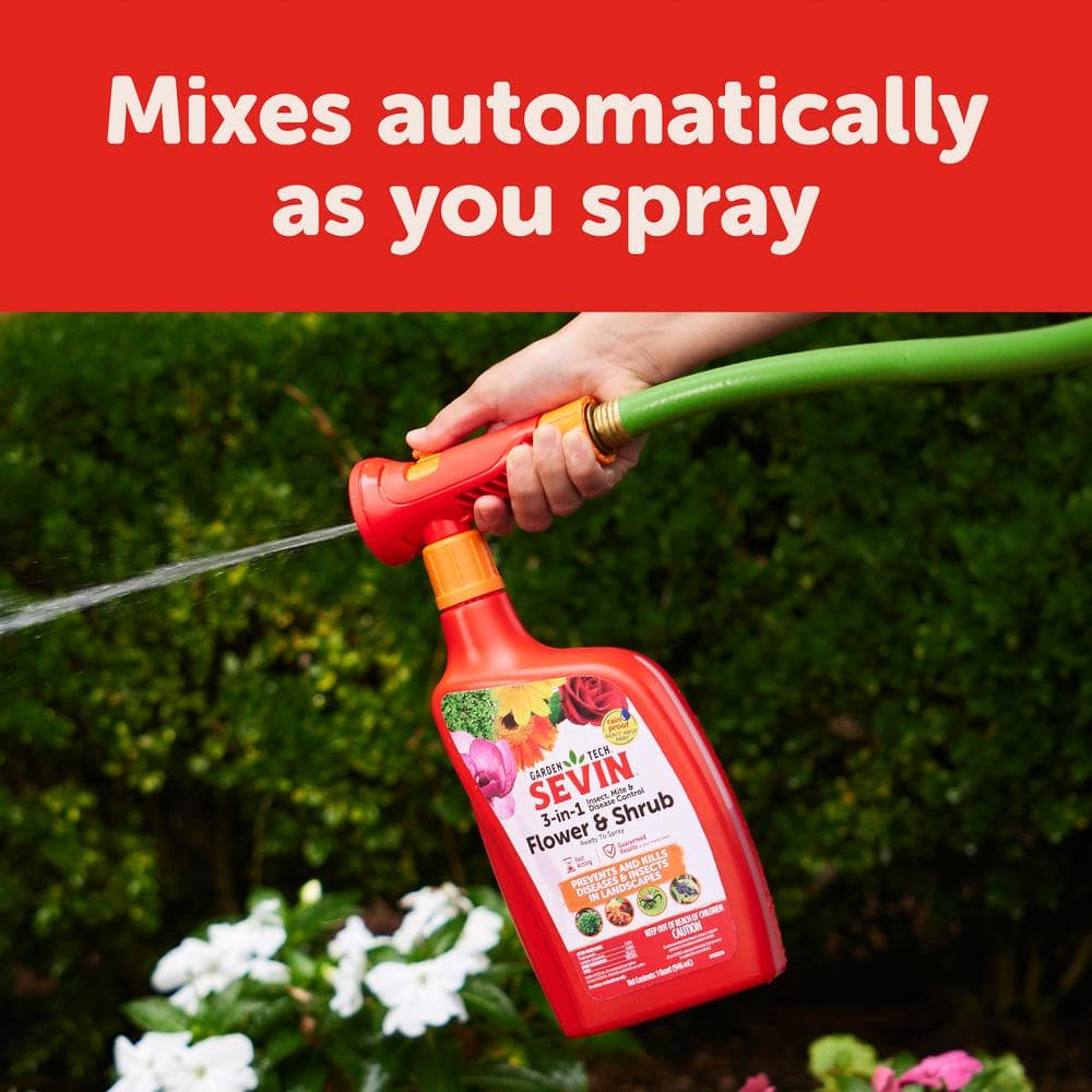 32 oz. Ready to Spray 3-in-1 Flower and Shrub Mite and Disease Control Insect Killer - Hercitys