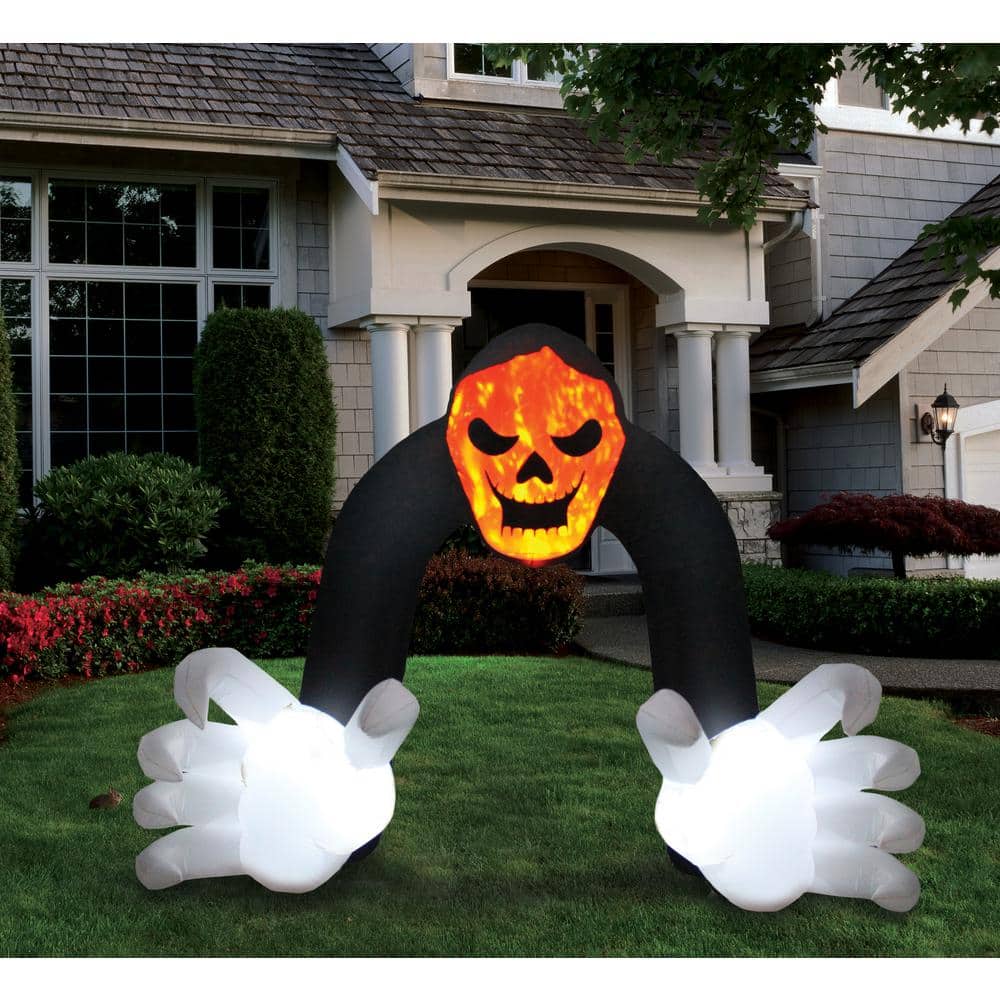 114.17 in. H x 59.06 in. W x 153.54 in. L Halloween Inflatable Reaper Arch - Hercitys