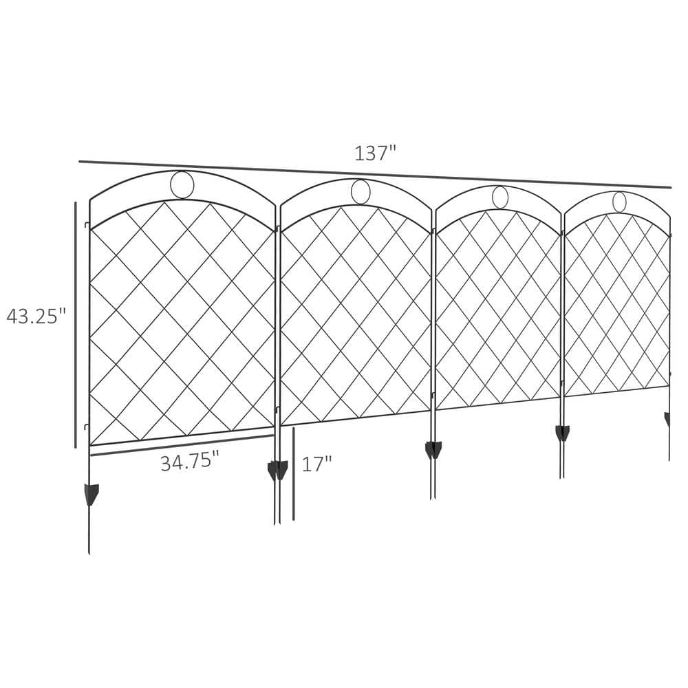 1.4 in. Steel Garden Fence - Hercitys