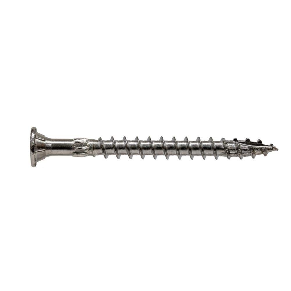 0.276 in. x 4 in. T-50 6-Lobe, Washer Head, Strong-Drive SDWS Timber Screw, Type 316 Stainless Steel (30-Pack) - Hercitys