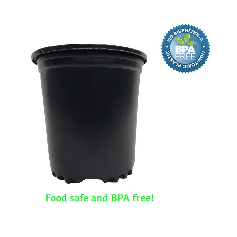 1/2 Gal. Plastic Nursery Pots with Saucers (5-Pack) - Hercitys