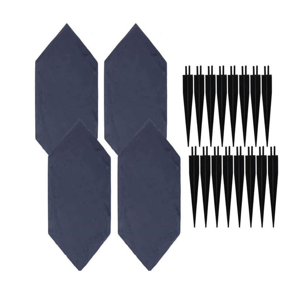 15.98 in. x 15.98 in. x 4.49 in. Hexagon Grey Solid Weatherproof Plastic Set Paver 4-Pieces 1.5 sq. ft. - Hercitys