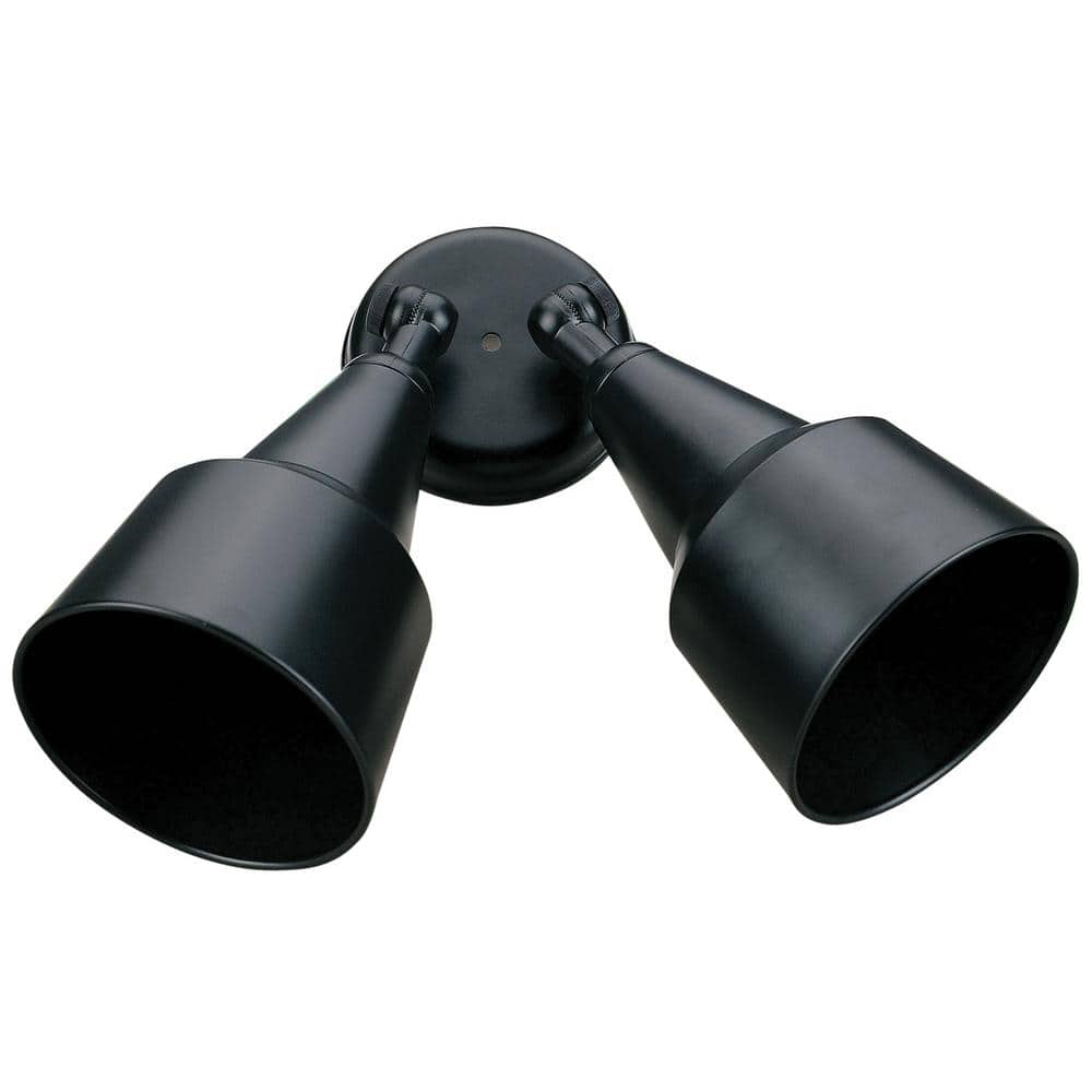 2-Light Black Outdoor Flood Light - Hercitys