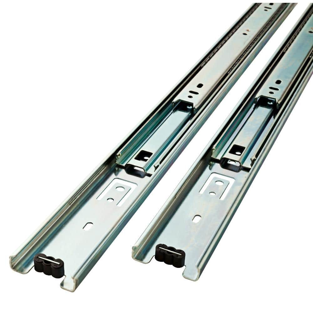 1 Pair 22 in. Full Extension Side Mount Ball Bearing Drawer Slide Set (2 Pieces) - Hercitys