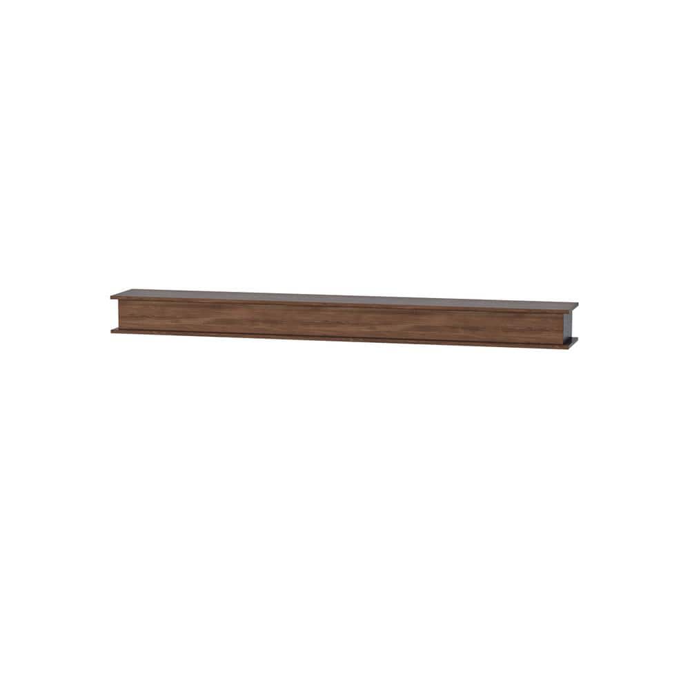 5 ft. Brown Wooden Color Finished Cap-Shelf Mantel - Hercitys