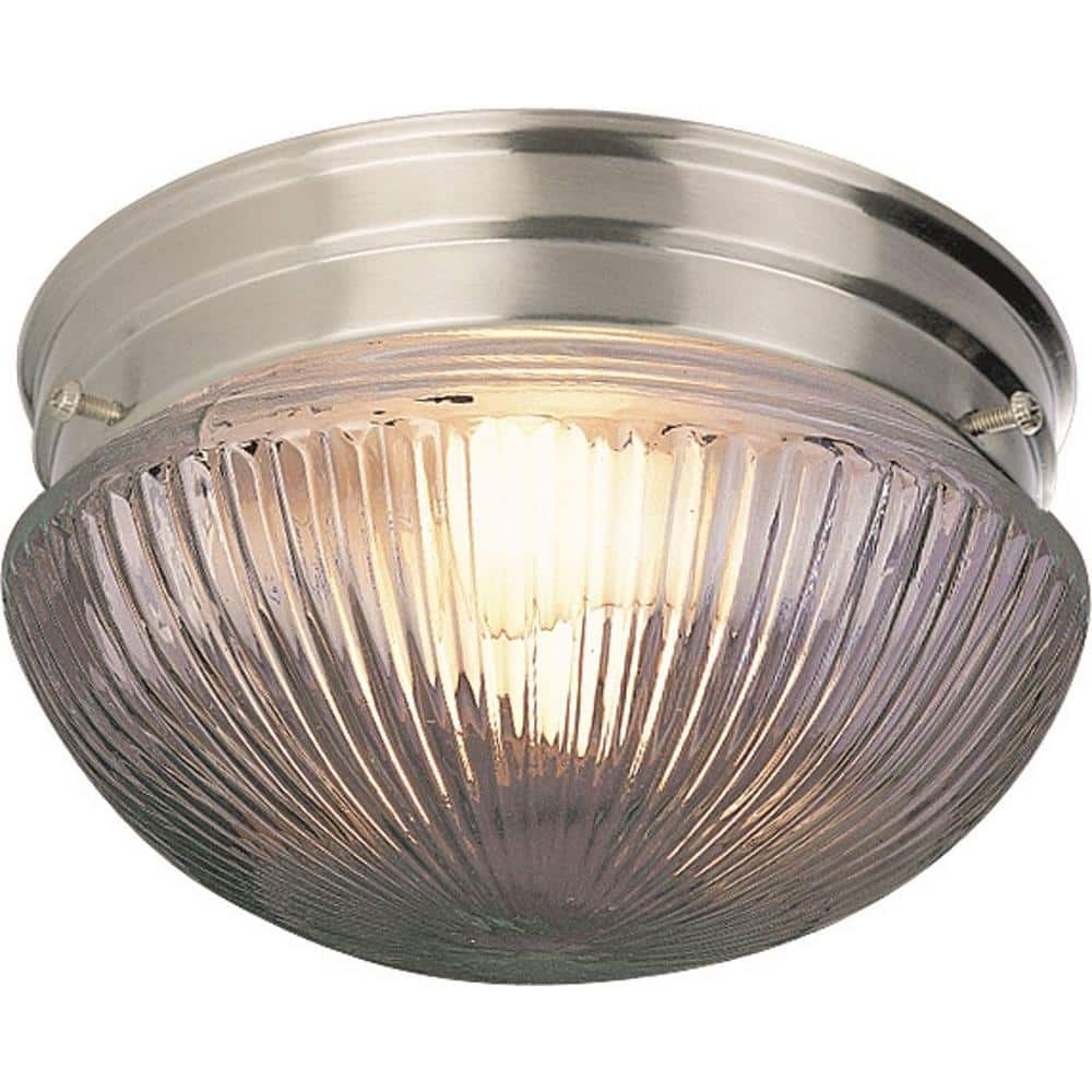 2-Light Brushed Nickel Flush Mount - Hercitys