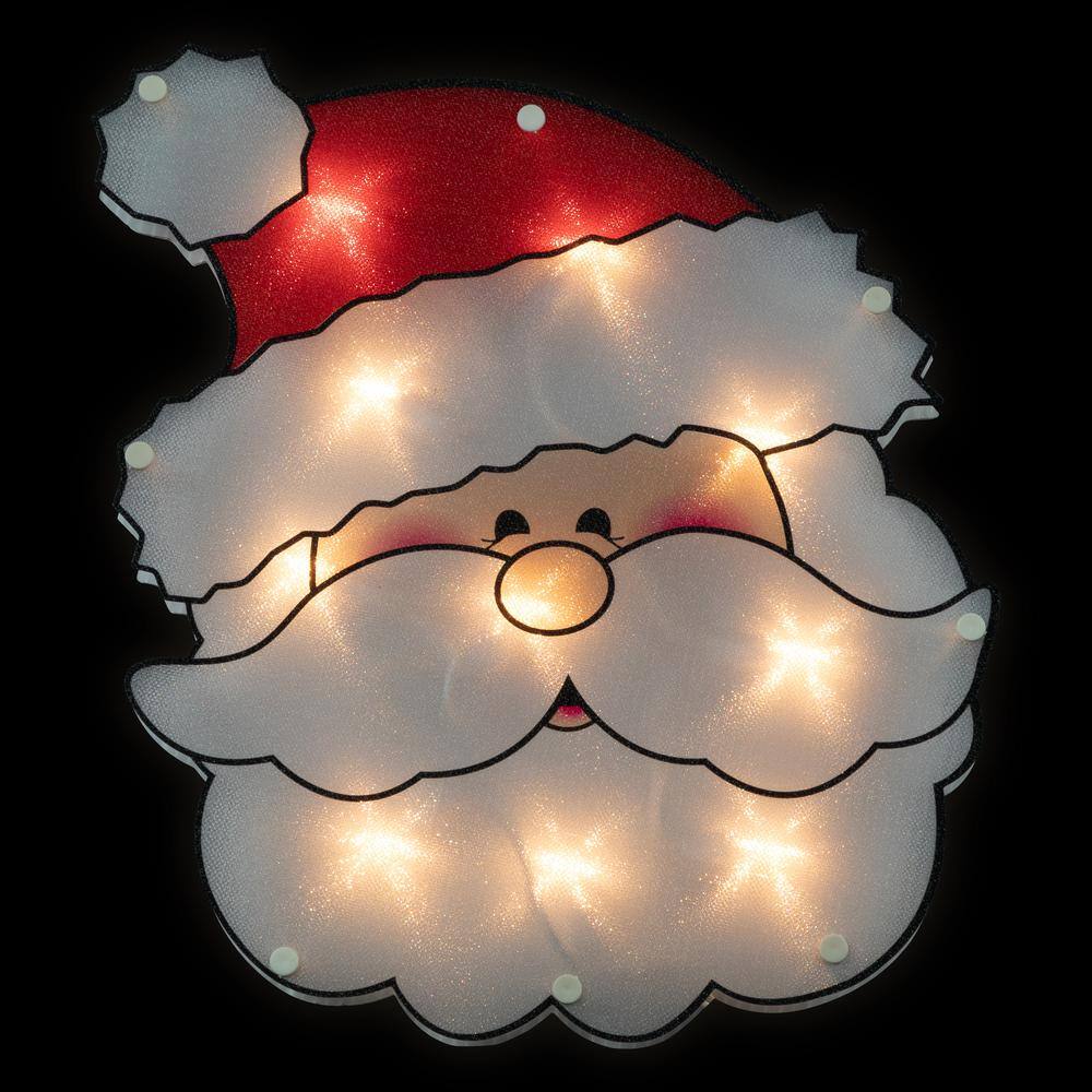 12 in. Lighted Santa Claus Christmas Window Silhouette - Hercitys