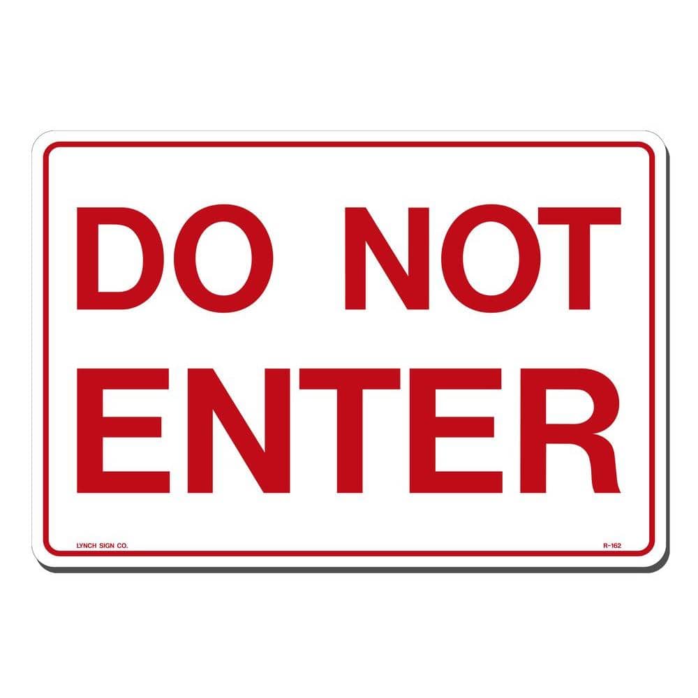 14 in. x 10 in. Do Not Enter Sign Printed on More Durable, Thicker, Longer Lasting Styrene Plastic - Hercitys