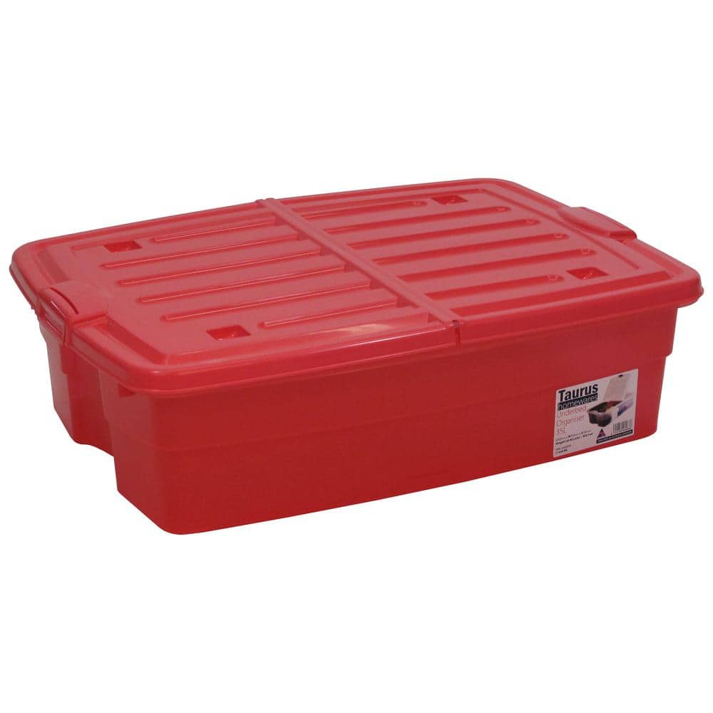 10 Gal. Underbed Storage Organizer Tote in Coral - Hercitys