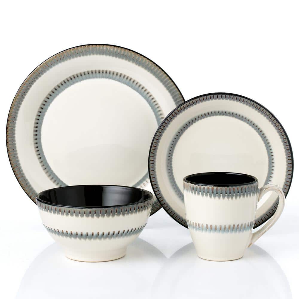 16-Piece Contrast Stoneware Set - Hercitys
