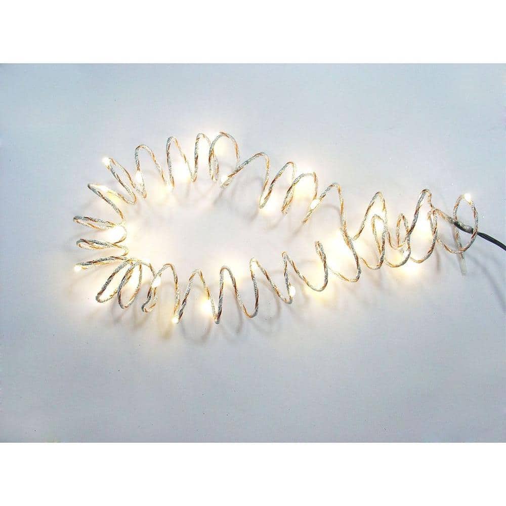 12 ft. Pre-Lit LED Battery Operated White Single Braided Garland (Bundle of 2) - Hercitys