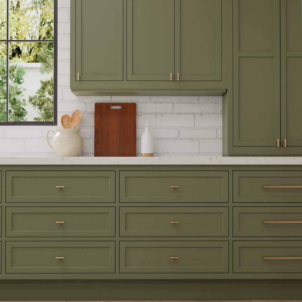 10-Pack Vail 2 in. (51 mm) Modern Satin Brass T-Shaped Cabinet Knob - Hercitys