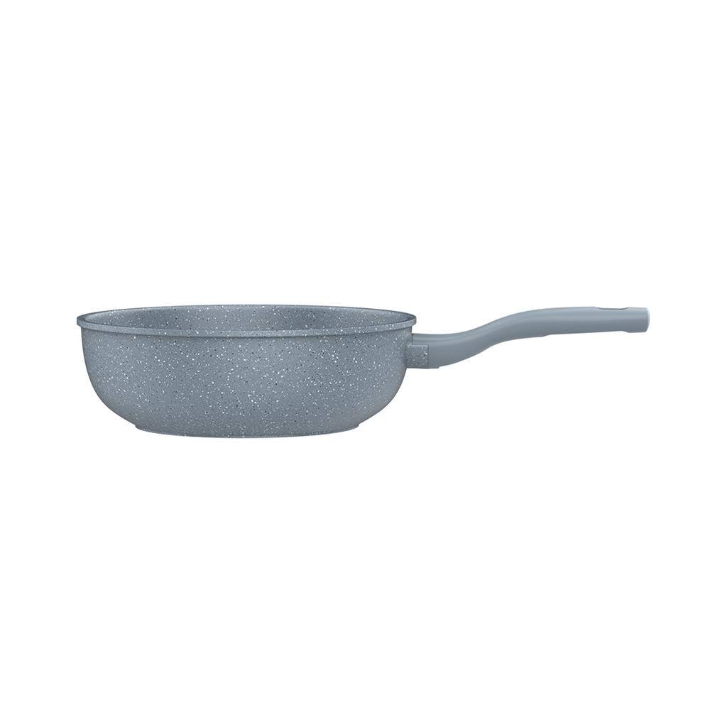 10 in. Marble Die-Cast Nonstick Induction Safe Wok Pan (26 cm) - Hercitys