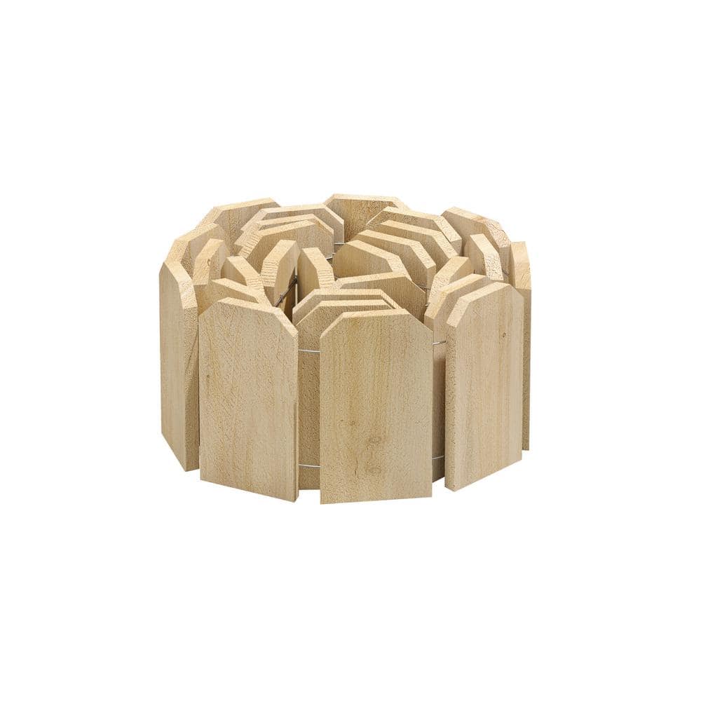 120 in. L x 0.75 in. W Cedar Wood Lawn Edging (6-Pack, 720 in. L Total) - Hercitys