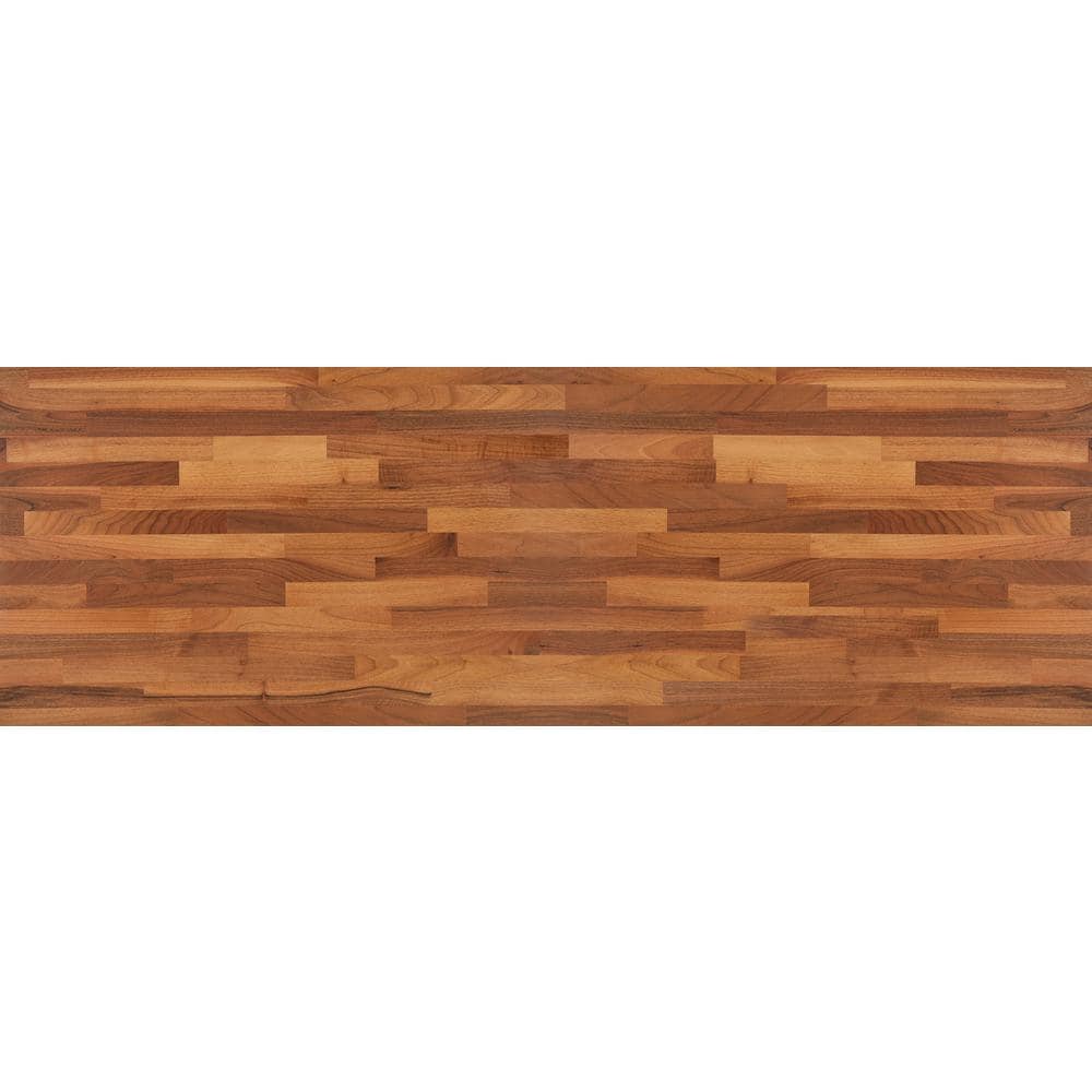 4 ft. L x 25 in. D Finished Engineered Walnut Butcher Block Countertop - Hercitys