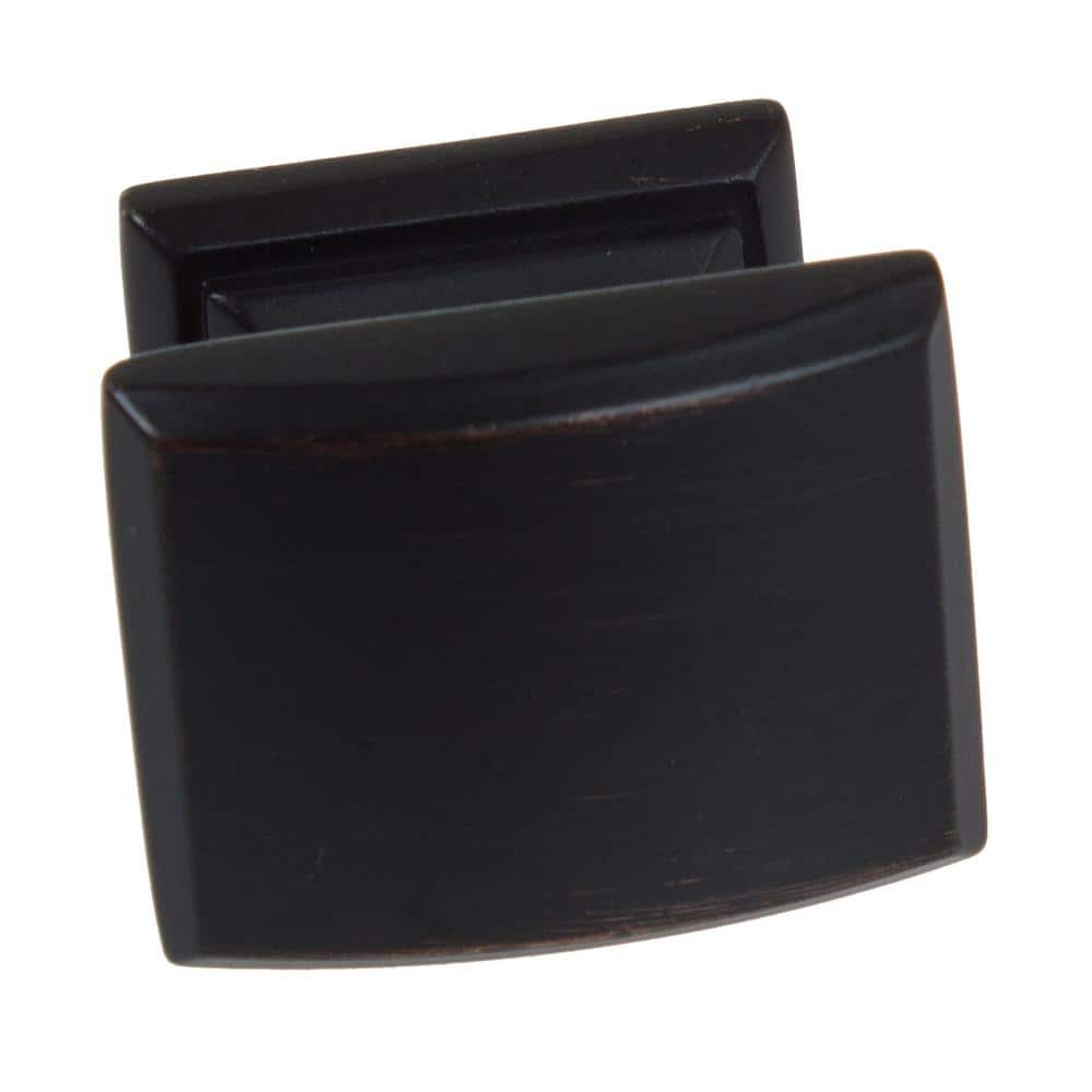 1-1/4 in. Oil Rubbed Bronze Domed Convex Square Cabinet Knob (10-Pack) - Hercitys