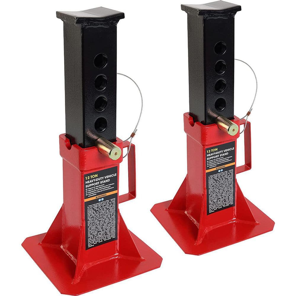 12-Ton Heavy-Duty Jack Stands (2-Pack) - Hercitys