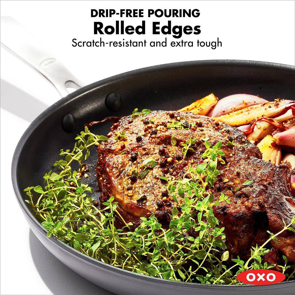 10 in. Hard-Anodized Aluminum 3-Layer German Engineered Nonstick Coating Frying Pan Skillet with Stainless Steel Handle - Hercitys