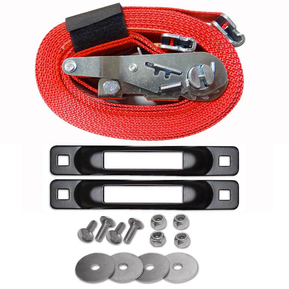 16 ft. x 2 in. Ratchet E-Strap System with Hooks and Fasteners for Trucks and Trailers - Hercitys