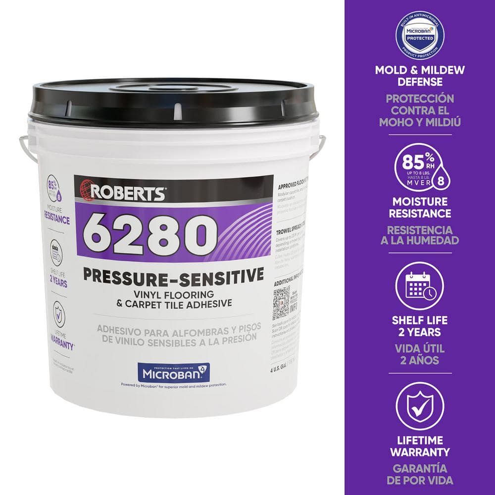 16 qt. (4 Gal.) Pressure Sensitive Releasable Multi-Flooring Adhesive - Hercitys