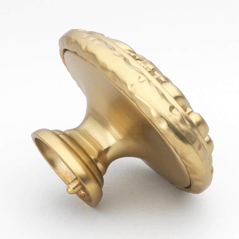 2 in. Brass Gold Finish Oval Cabinet Knob (10-Pack) - Hercitys
