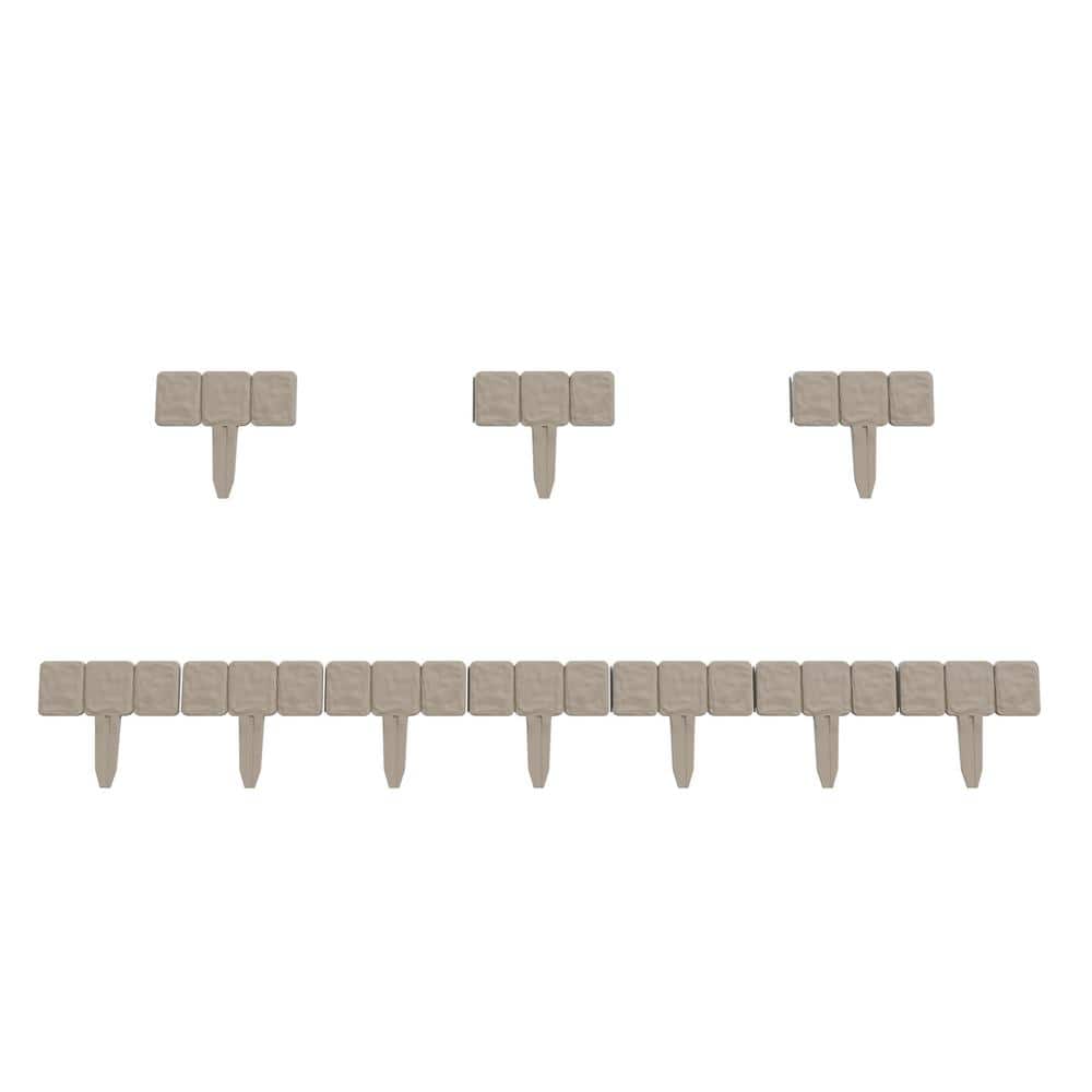 10 in. x 9 in. x 0.75 in. Gray Trim Decorative Plastic Edging Border - Hercitys