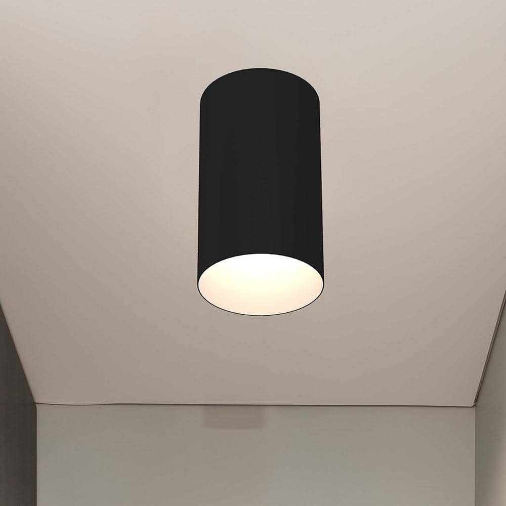 1-Light Black Flush Mount - Hercitys