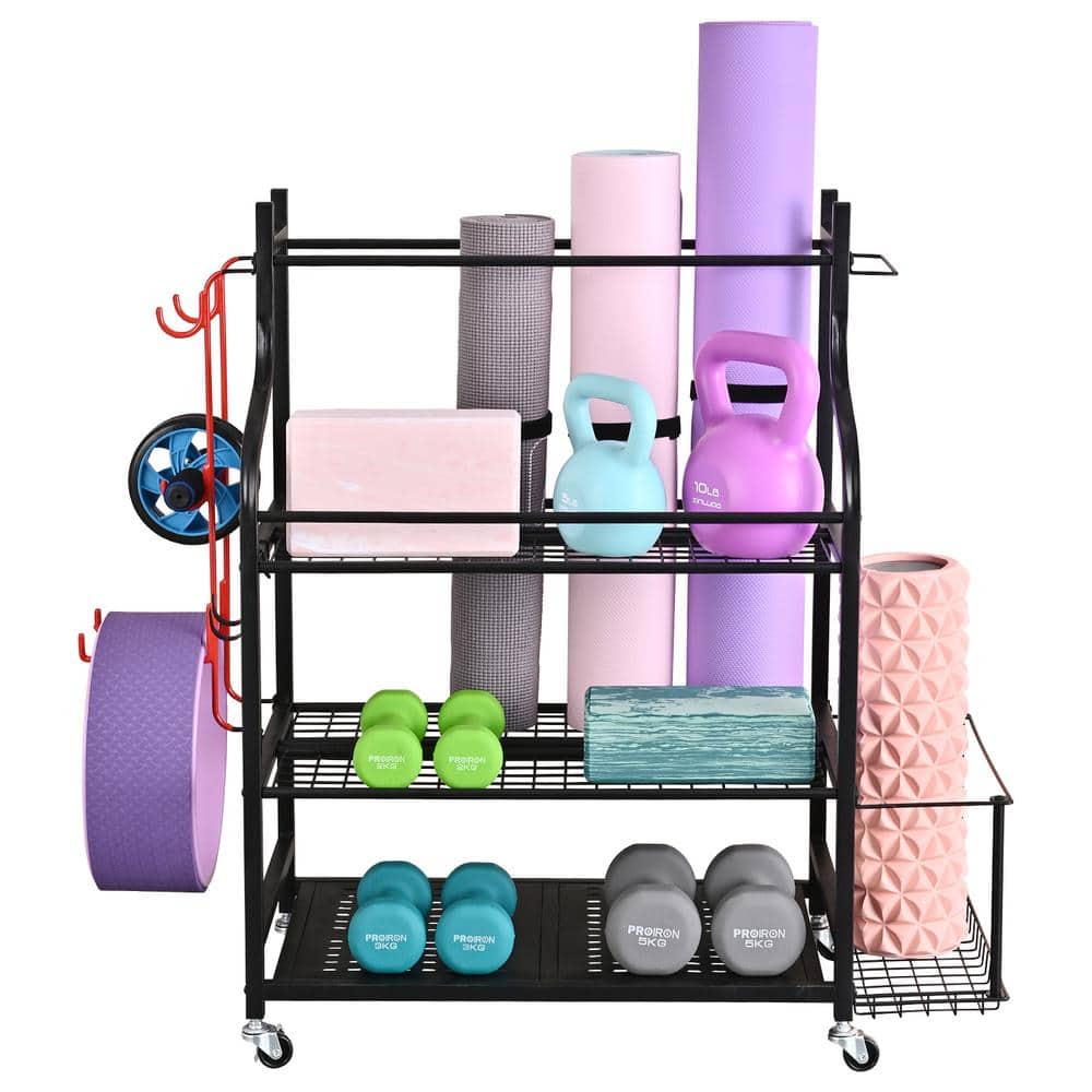3- Tier Yoga Mat Home Gym Storage Rack - Hercitys