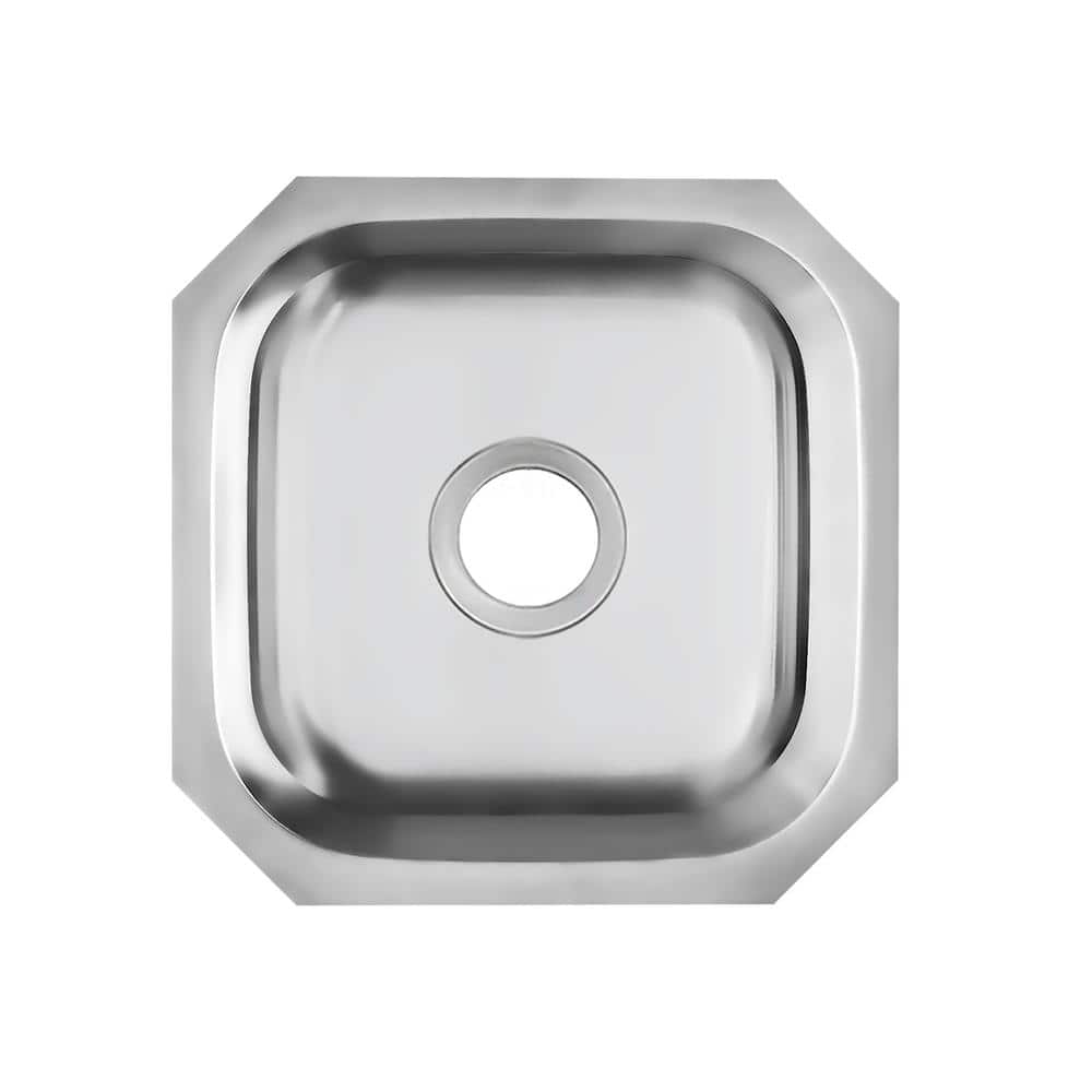 18 in. Undermount Single Bowl 18-Gauge Stainless Steel Bar Sink - Hercitys