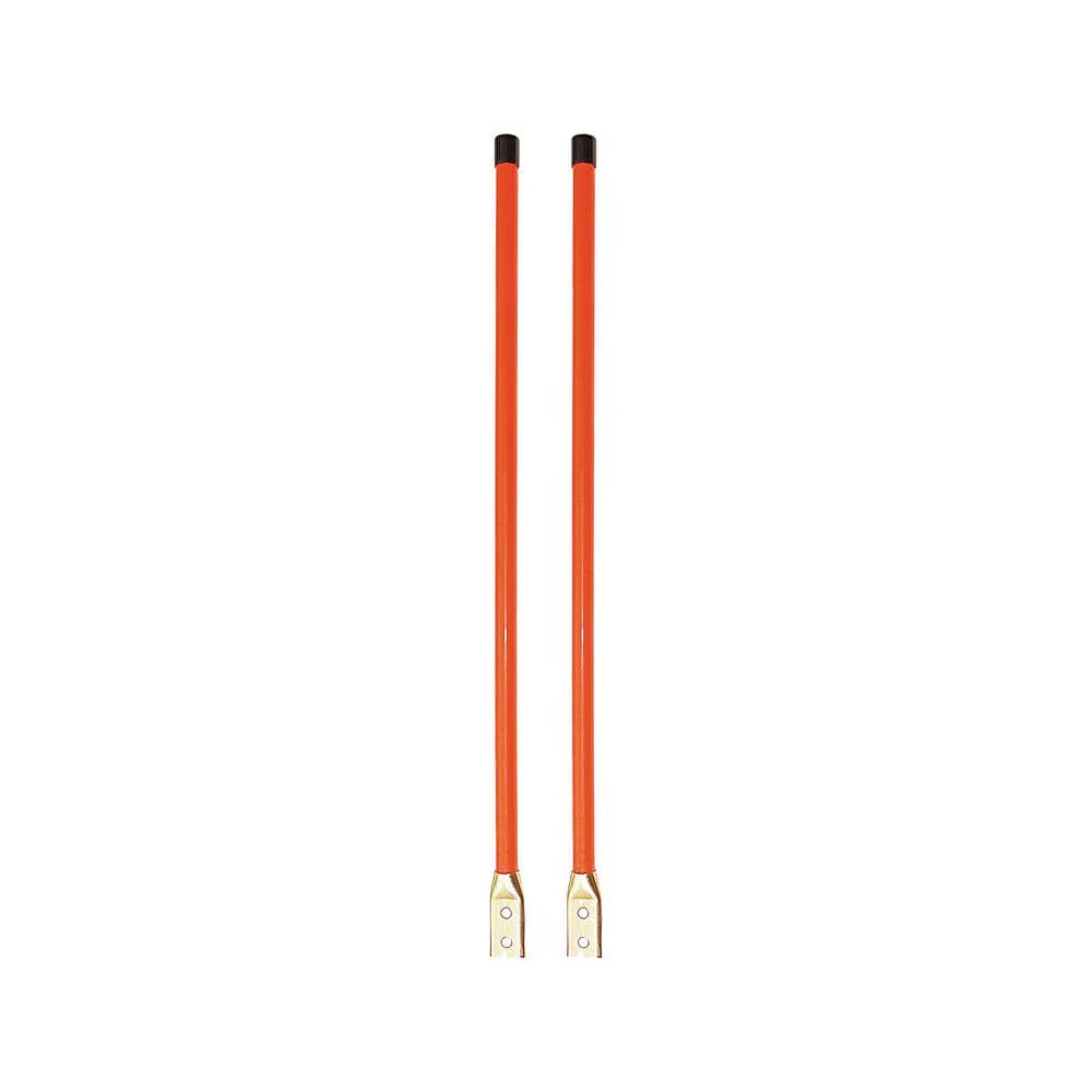 3/4 x 28 Inch Fluorescent Orange Bolt-On Bumper Marker Sight Rods with Hardware - Hercitys