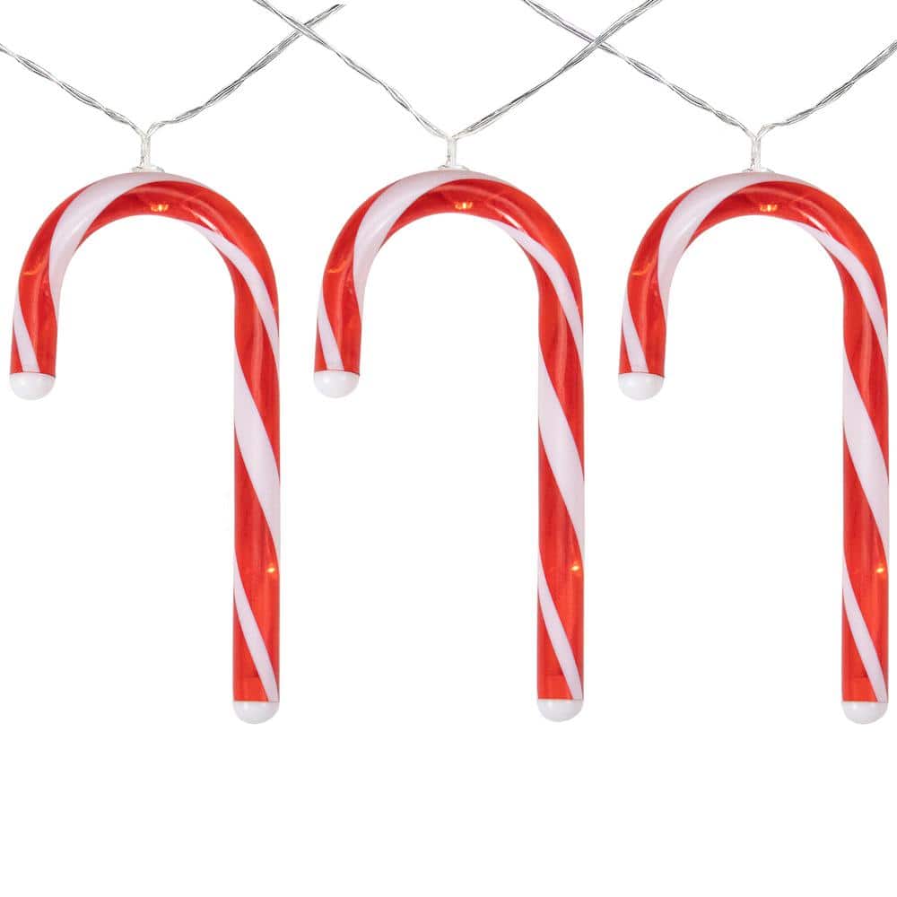 3 ft. B/O LED Warm White Candy Cane Christmas Lights – Set of 7 - Hercitys
