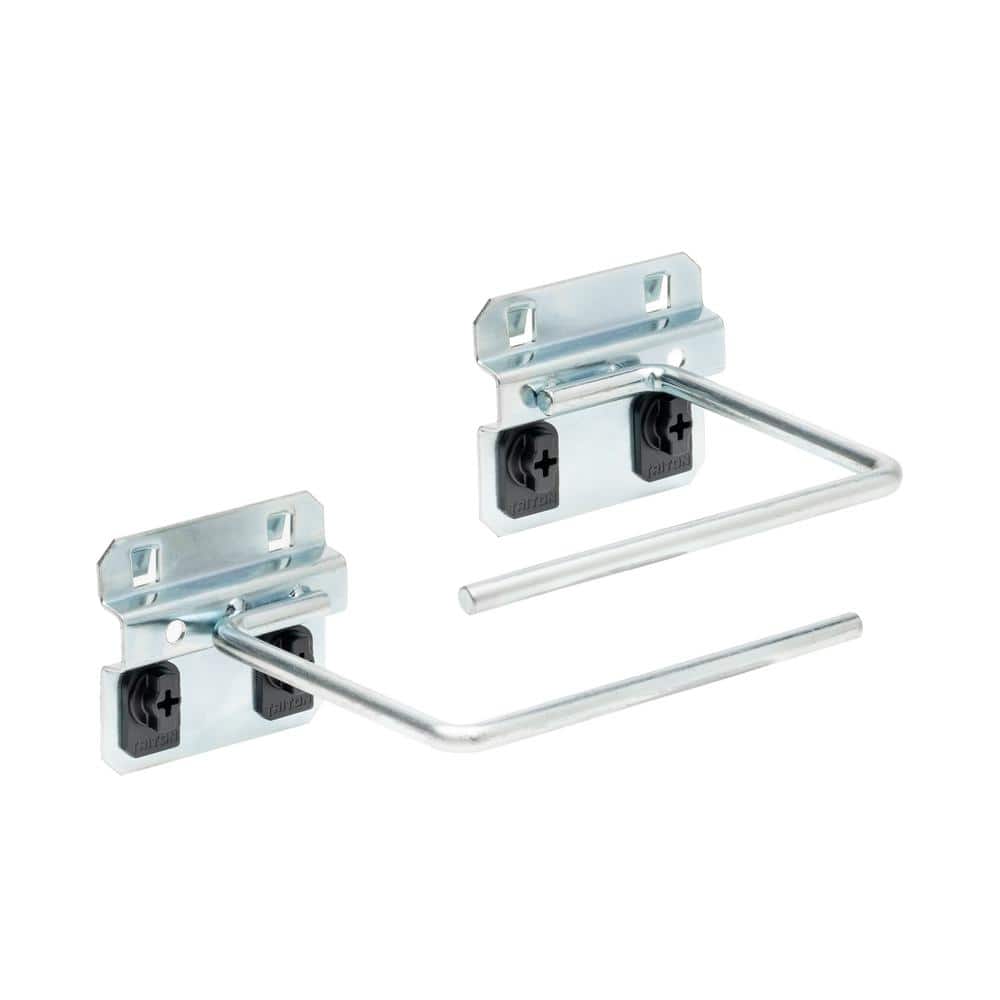 3-1/2 in. D Paper Towel Holder Zinc Plated Steel Pegboard Hook for LocBoard - Hercitys