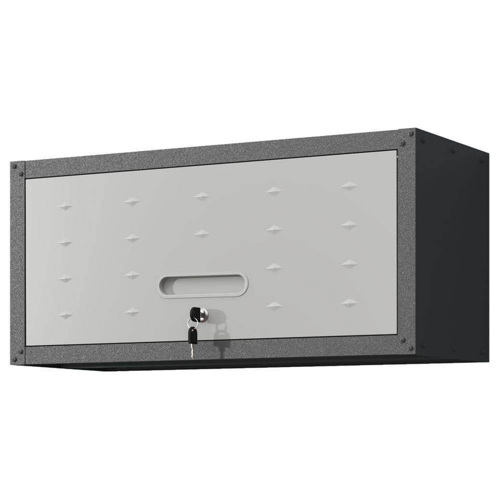 29.52 in. W x 11.81 in. D x 13.58 in. H Heavy-Duty Metal Wall Garage Cabinet, Tool Storage Cabinet in Gray - Hercitys