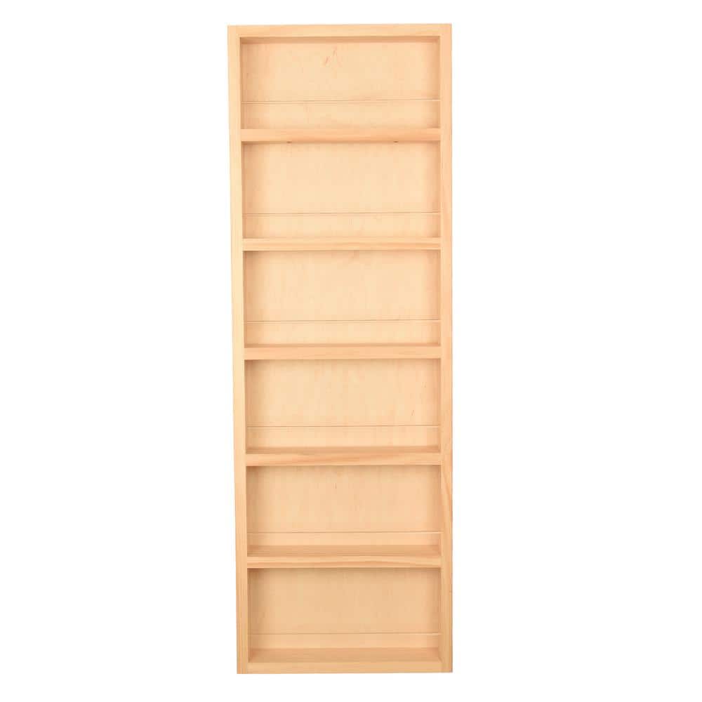 3.5 in. x 11 in. x 42 in. Malibu Unfinished Wood Spice Rack - Hercitys