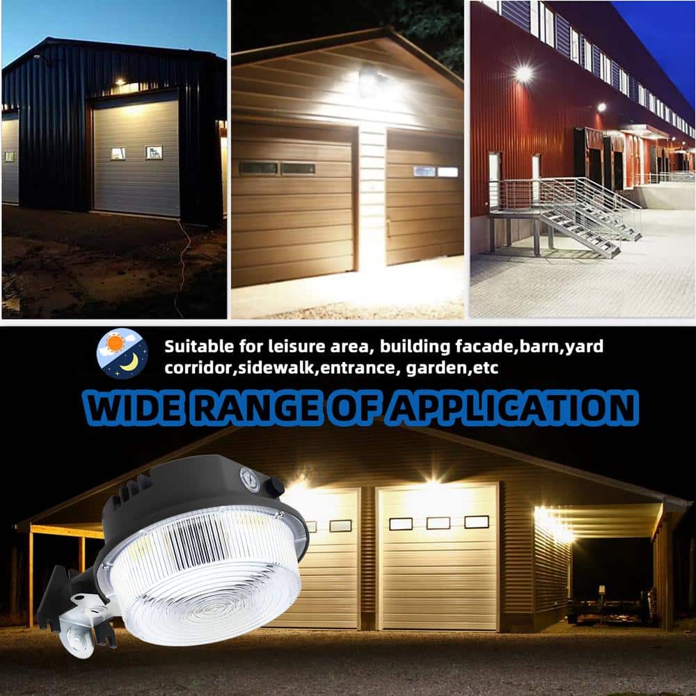 150-Watt Equivalent Integrated LED Bronze 4000-Lumens Dusk to Dawn Outdoor Area Light Flood Light-5000K Daylight - Hercitys