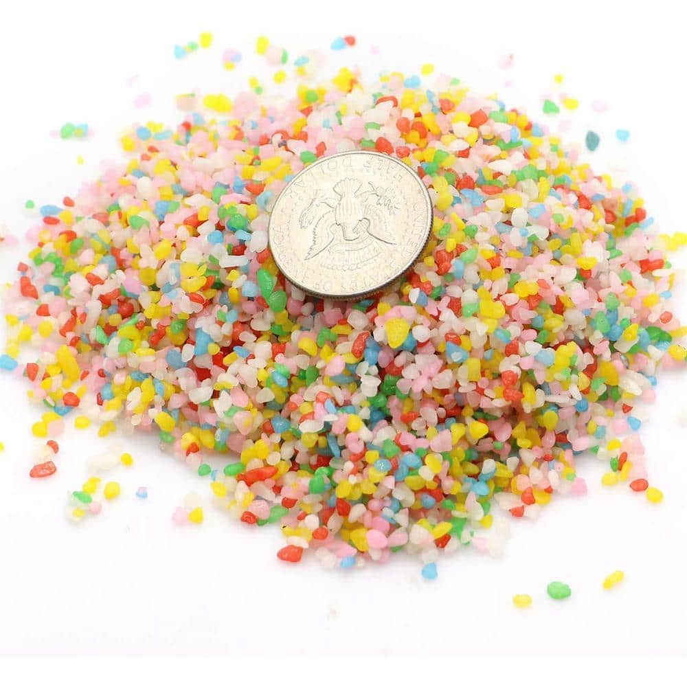 0.1 cu. ft. Multi-Colored 2.2 lbs. 0.12 in.-0.19 in. Size Extra Small Gravel - Hercitys