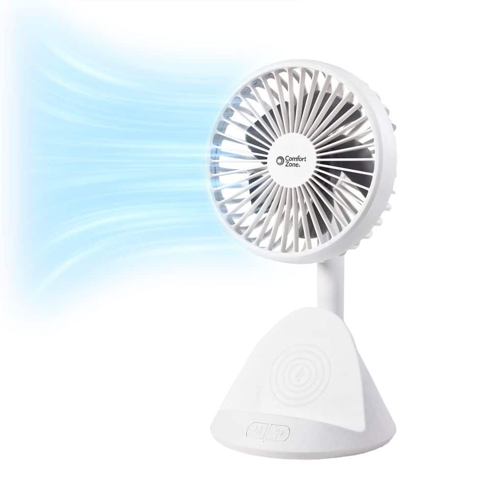 4 in. 3-Speed Personal Fan with Phone Charger - Hercitys