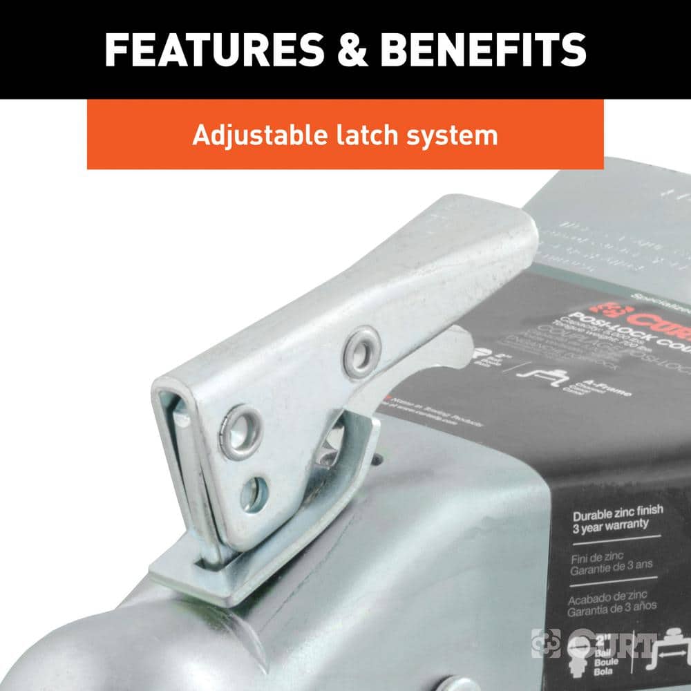 2″ A-Frame Coupler with Posi-Lock (5,000 lbs., Zinc) - Hercitys