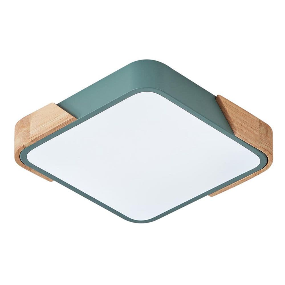 15.74 in. 1-Light Classic LED Flush Mount Ceiling Light 36-Watt Green Ceiling Lighting Fixtures for Living Room Kitchen - Hercitys