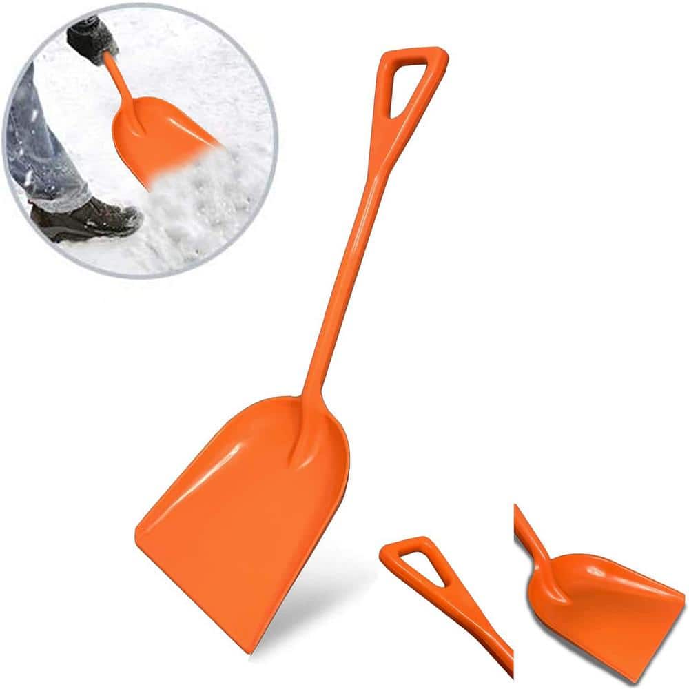 43 in. Plastic Snow Shovel with Inches Long Plastic Handle Durable Multi-Purpose Plastic Snow Shovel (2-Pack) - Hercitys