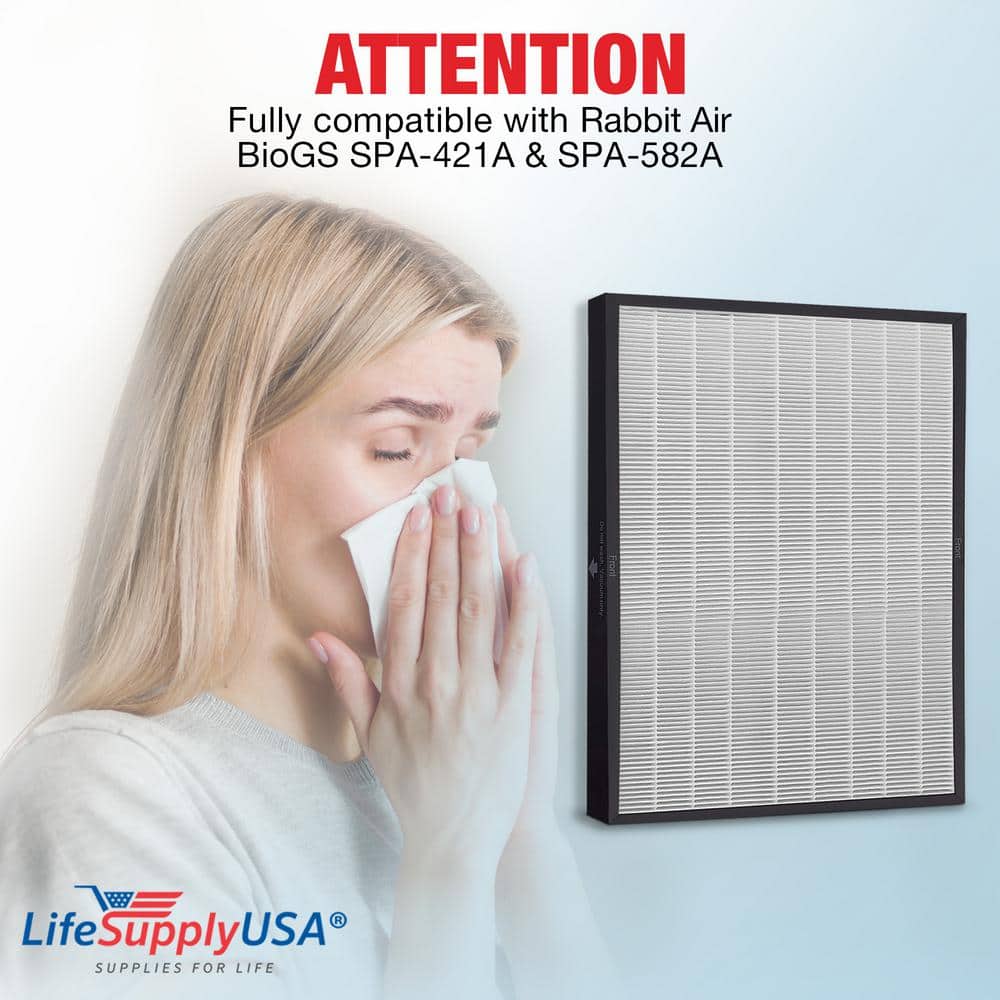 3-in-1 True HEPA Air Cleaner Replacement Filter plus Pre-Filter plus Carbon Filter Compatible with Medify Air MA-440 - Hercitys