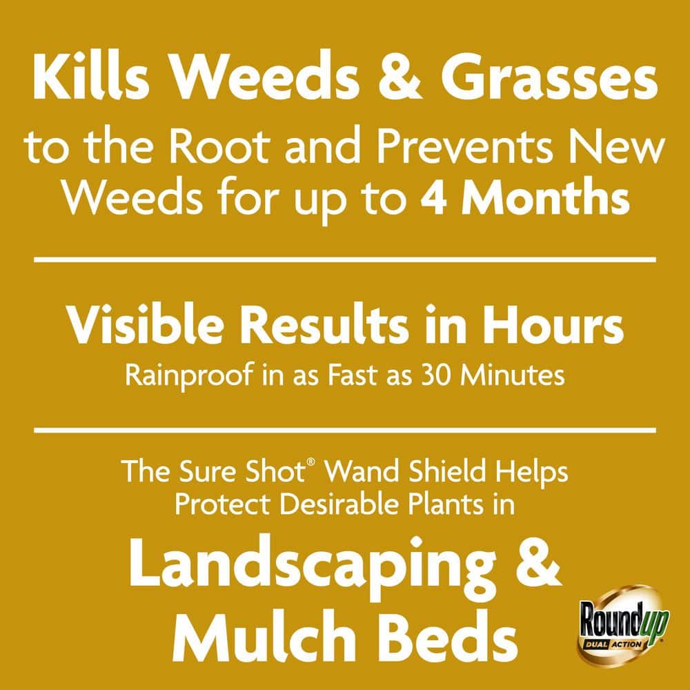 1 Gal. Dual Action Weed and Grass Killer Plus 4-Month Preventer with Sure Shot Wand - Hercitys