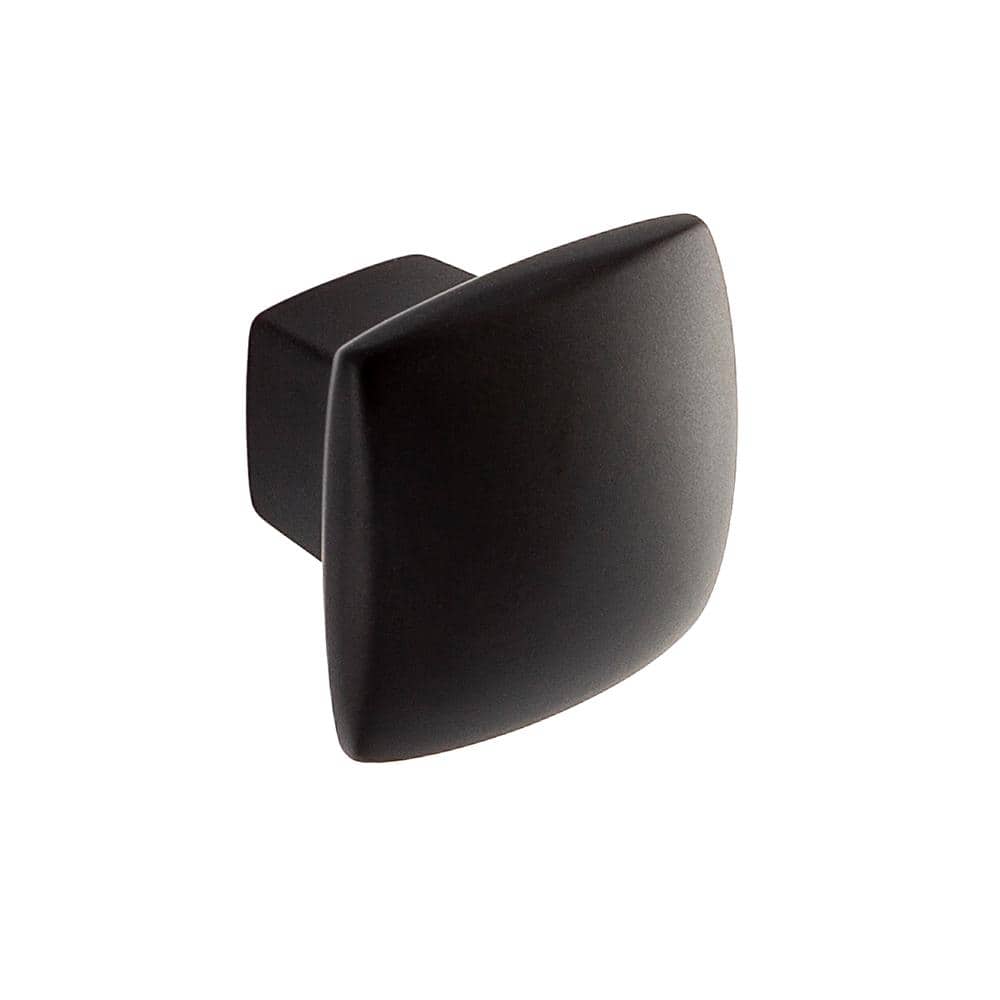 10-Pack Boise 1-1/4 in. (32 mm) Traditional Matte Black Square Cabinet Knob - Hercitys