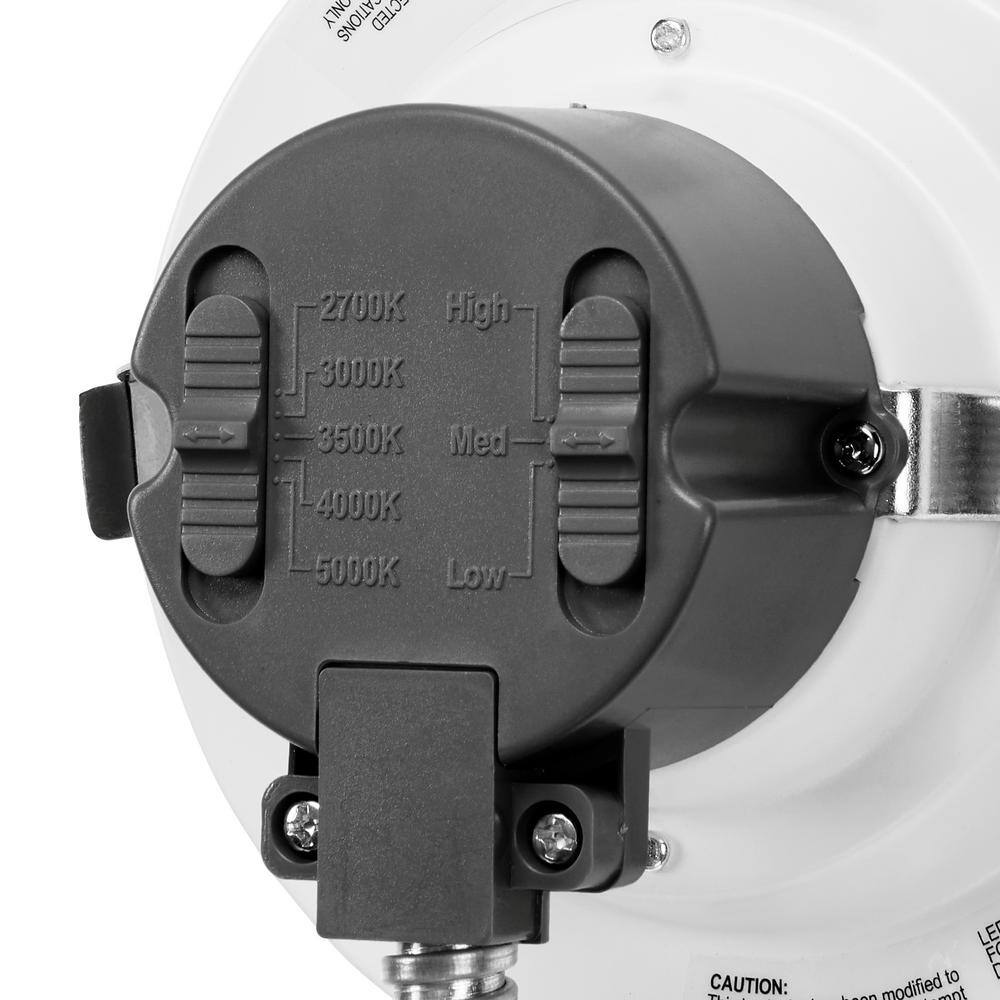 4 in. Recessed Commercial LED Downlight, Selectable Color Temperature/Wattage, up to 1100 Lumens - Hercitys