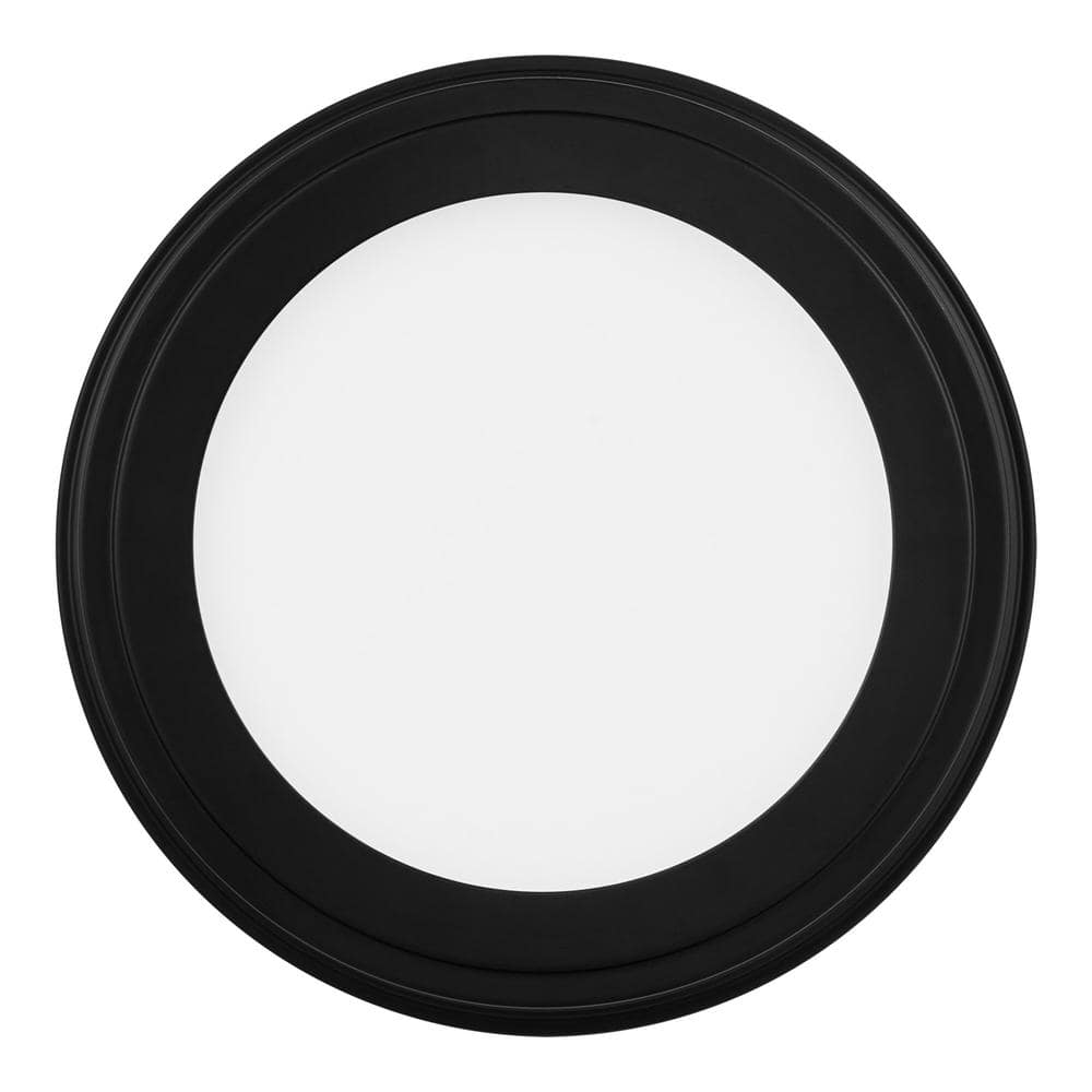 11 in. Matte Black 3-CCT LED Round Flush Mount, Low Profile Ceiling Light (2-Pack) - Hercitys