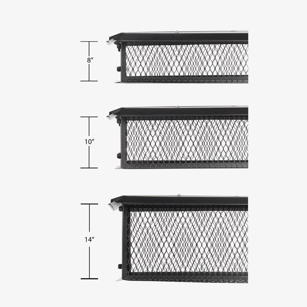35 in. x 17 in. x 10 in. H Chimney Cap in Black Galvanized Steel - Hercitys